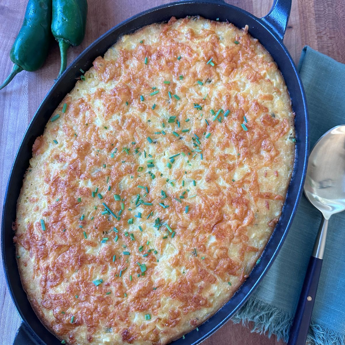 Perfect Holiday Side: Creamy Jalapeno Corn Pudding with Spice Control
